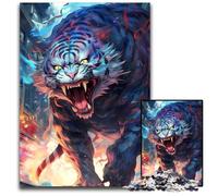 White Tiger Rage Jigsaw Puzzles 1000 Pieces for Adults Jigsaw Puzzles Perfect for Family Gatherings, Birthdays, Holidays 26X38CM/10.23x14.96inch