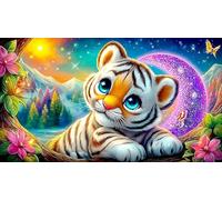 white-tiger Recycled Paper Jigsaw Puzzle 1000 Pieces Great Gift Idea Educational Games for The Whole for Women, Gifts for Men 70x50cm/1000pcs