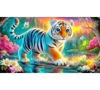 white-tiger Recycled Paper Puzzle 1000 Pieces Fun and Challenging Family Game Puzzle Game for The Whole for Women, Gifts for Men 38x26cm/1000pcs