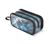 White Tiger Roar Pencil Case Boys Girls Pen Bag Pouch School Office Kids
