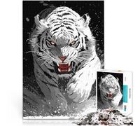 White Tiger Roar1000 Piece Adult Puzzles Help the brain exercise addictive toys to cultivate patience Artwork Gift 38x26cm