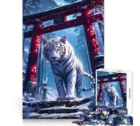 White Tiger Shrine for Adults 1000 Piece Jigsaw Puzzle Mental Exercise Serene Escape Snug Lock (50x75cm)