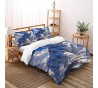 White Tiger Snowy Bedding Set 3D Design Animal Themes Wildlife Duvet Cover Set Microfiber Quilt Cover Universal for All Seasons with Pillowcase Super King（260x220cm）