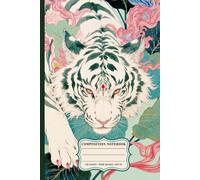 White Tiger Spirit Notebook, Wide Ruled Journal Notebooks for Journaling Writing Work Office College, Japanese Manga Art Gift for Boys, Teens, Students & Fans