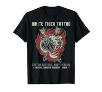 White Tiger Tattoo Studio, Old School, Indore, India T-Shirt