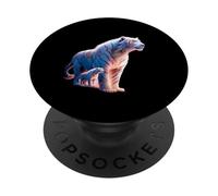 White tiger with pink stripes. PopSockets Adhesive PopGrip