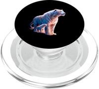 White tiger with pink stripes. PopSockets PopGrip for MagSafe