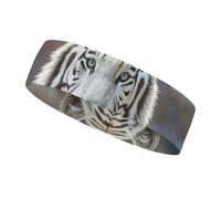 White Tiger Workout Headband for Men and Women Moisture Wicking Headband for Tennis, Basketball, Running, Gym Outdoor Sports Sweatband