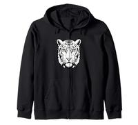 White Tigers Blue Eyes Wildlife Portrait Blue Eyes Big Cats Zip Hoodie
