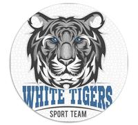 White Tigers Logo 1000 Pieces Dope Jigsaw Puzzles Stress Reliever Family Game Colourful for Travel Gifts For Adults And Kids 1000pcs (67.5x67.5cm)