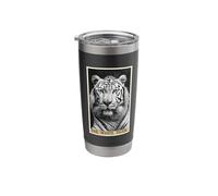 White Tigers White Tiger Tarot Card Stainless Steel Insulated Tumbler