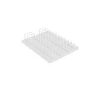 White Tile Display Rack for Showroom Standing Slotted SampleRetail Countertop Flooring Shelf 35x33x2.5cm - Perfect for Tile Samples Storage