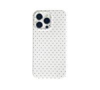 White Tiny Polka Dot Phone Case for iPhone 15 Pro 6.1" Cute Retro Chic Trendy Classy Boho Pattern Slim Soft Protective Girls Women Cover(White Tiny Polkadot,i15Pro 6.1inch)