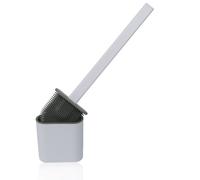 (White) Toilet Brush & Holder Set for Bathroom Cleaning
