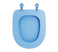 White Toilet Seat Soft Close Quick Release U O Shape Easy Clean Hygienic Fit For Standard Bathroom(Blue U-type)