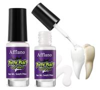 White Tooth Paint, Instant Radiant White Tooth Colour, Halloween Gothic Vampire Teeth Makeup Long Lasting Quick Drying Teeth Whitening for SFX Cosplay Stage Special Effects Daily Use