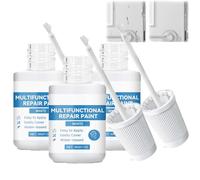White Touch Up Paint, White Furniture Touch Up Paint, Multi-Surface Whites Touch Up Paint Pen, Bathroom Tile Paint, Fast Drying Wood Paint, Whites Gloss Paint for Tiles and Sinks Scratches (3PCS)