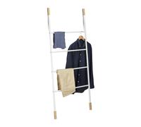 White towel ladder rack 4 Tiers Lightweight Towel Ladder Rack Bamboo Towel Stand