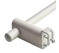 White Towel Rail for Radiator 50 Cm Hanging Towel Holder Compatible Having 0.3 Meters for 2 M Heated Towel Rails Abs Carbon Steel Space-Saving Bathroom Accessory