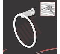 White Towel Ring, Holder, Fixes directly to your Heated Towel Rail, Warmer