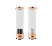 (White) Tower T847003RB Electric Salt & Pepper Mill Set - Rose Gold