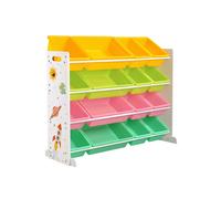 White Toy Organiser with Removable Containers