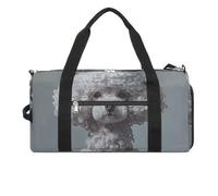 White Toy Poodle Gym Bag Travel Duffel Bags for Men Women Large Weekender Bags Carry On Overnight Duffle Bag with Shoe Compartment for Workout, style, One Size