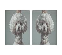 White Toy Poodle Leather Passport Holder Covers Case Minimalist Passport Sleeve Travel Wallet Passport Book Holders for Women Men, style, 20.3x13.8cm