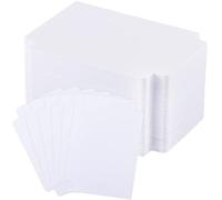 White Trading Card Divider Cards Card Sorting Tray Plastic Divider Cards Playing Card Seperator Trading Card Organizer Trading Card Pages for Games Sports Supplies, 69 x 97 mm (100)