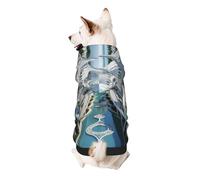 White Traditional Buildings Dog Hoodie – Soft & Breathable Polyester Pet Clothes for Small, Medium, and Large Dogs
