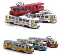 (White) Train Tram Die-cast Toy Car Musical Light-up Children's Toy Holiday Gift