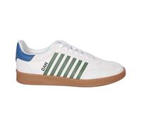 White Trainers Green Stripes Blue Accents - male - Dsquared2 - Sneakers - White - 8 UK - Shoes 8 UK