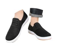 White Trainers Men's Casual Shoes Wide Feet Flat Shoes Non-Slip Walking Shoes Breathable Slip-On Shoes Stylish and Beautiful Sports Shoes Athleisure Jogging Shoes Everyday Life Men's Shoes, black, 9.5
