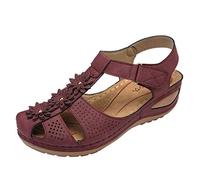 White Trainers Women Sole Shoes Hollow Comfortable Toe Sandals Soft Ankle Girls Round Women's Ladies Casual Shoes (Purple, 5.5)