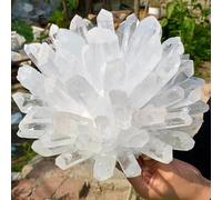White Transparent Quartz Crystal Cluster ? Home Office Degaussing Decoration Gem Ornaments (Size : 200-250g)