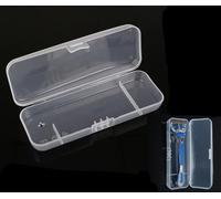 White Transparent Shaving Box for Shaver Razor,Razor Protector Plastic Box Cover Container Storage for Manual System, Shaving Accessories