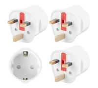 White Travel Interface Connector Piece with Protective Fuse, Compact Linking Accessory for Connecting Personal Devices in Different Wall Layout Environments (3)