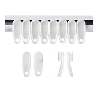 White Traverse Rod Slides Curtain Track Glider Hooks for Curtains(100 Pack)