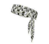 White Trees Camo Pattern Tennis Tie Headband Hair Band Unisex Dry Head Tie Sport Band for Basketball, Running, Tennis