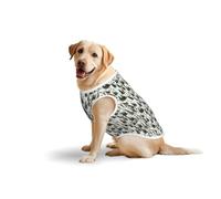 White Trees Camo Patternprint Large Pets Vest Travel Breathable Soft Sleeveless Tank Top Lightweight T-Shirt