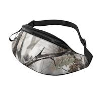 White Trees Camouflage Printed Personalized Waist Bag, Lightweight and Versatile Crossbody Bag for Everyday and Outdoor Adventures