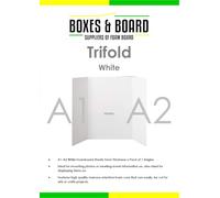 White Tri-Fold Spotlight Foam Presentation Board 840 x 594mm (A1-A2) | Get 2 for 1 | Display Board for Artwork, School Projects, Craft & Exhibitions X1