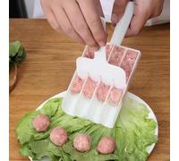 White Triple Meatball Maker, None-Stick Meatball Maker Melon Ballers, Meat Ball Scoop with Cutting Spade Ball Maker,Fruit and Vegetable Tools Creative Kitchen Meat Tenderisers