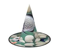 White Tropical Fish 3 PCS Halloween Witch Hat Costume Party Hat Suitable for Stage Play Accessories