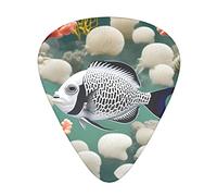 White Tropical Fish Guitar Plectrums Classical Triangle Bass Acoustic And Electric Guitar Plectrums For Guitarists 12 Pieces