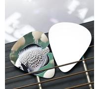 White Tropical Fish Patterned guitar pick set - (thin/medium/thick), widely compatible with all kinds of stringed instruments,