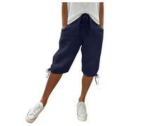White Trousers Women Tall Linen Trousers Womens Cotton Harem Pants for Women UK Leg Cuffed Slacks Wide Leg Joggers Ladies Flowy Sweatpants Female Cropped Pedal Pushers 3 4 Length Joggers