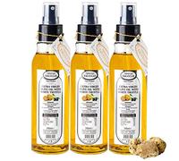White Truffle oil Extra Virgin Olive Oil with Tuber Magnatum Pico for Cooking, Serving, Salad Oil Spray Real Truffle Pieces Olive Oil Gourmet Food Seasoning Marinade (3 Bottles x 100ml)