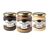 White Truffle Royal Sauce with Cream and Cheese 80g Black Truffle Olives Sauce 80g White Truffle Tuber borchii Sauce 170g Gourmet Gift Set Ideal for Holidays Gift Salade Dressing Meat Steak Pasta