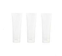 White Tube Empty Refillable Bottle Cosmetic Soft Tube with Screw Cap Travel Makeup Container for Shampoo Face Cleanser Lotion Pack of 3 100 ml Stylish and Popular Durability